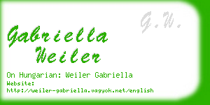 gabriella weiler business card